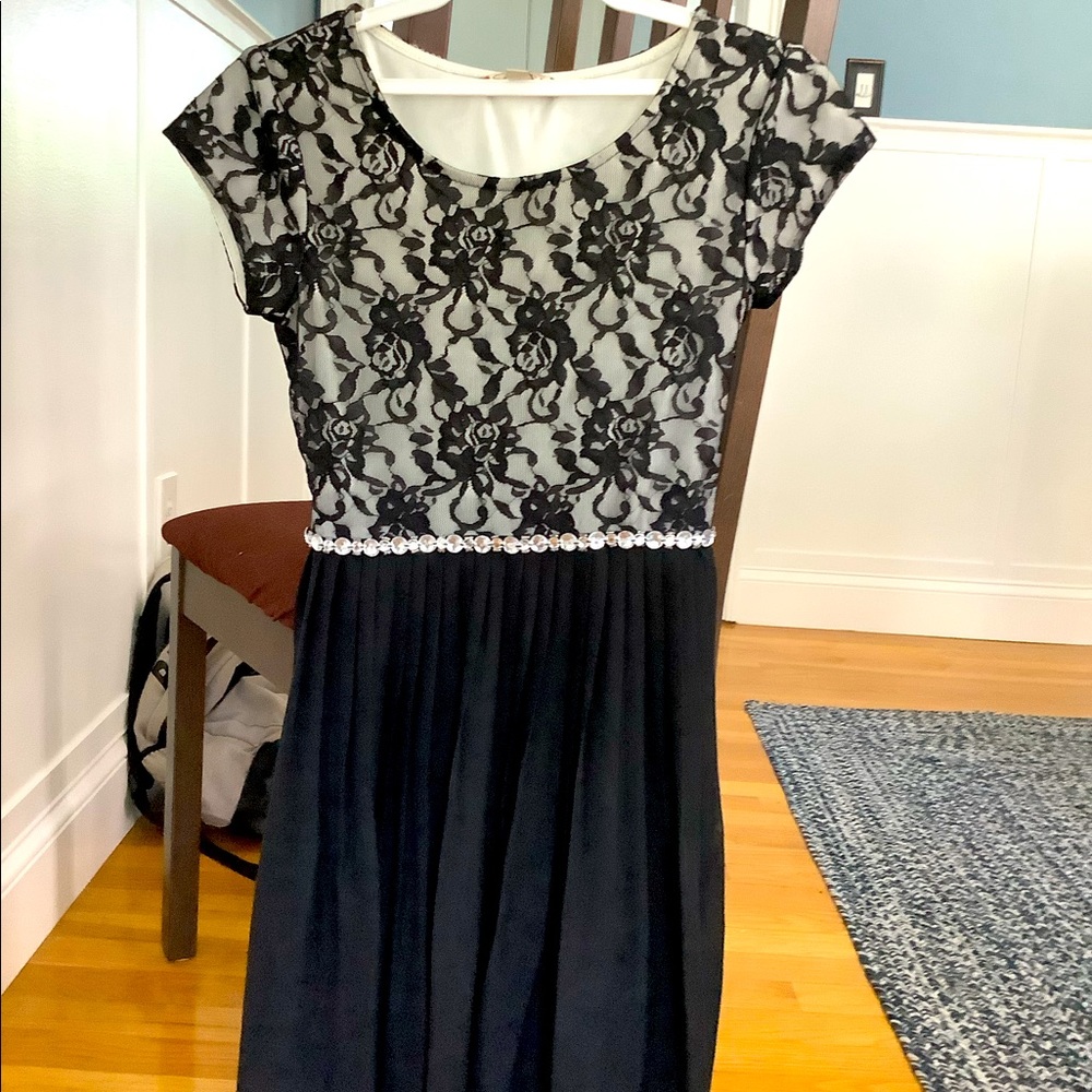 Girls black holiday dress
